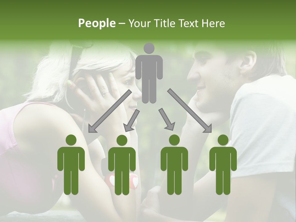 A Man And A Woman Sitting Next To Each Other PowerPoint Template