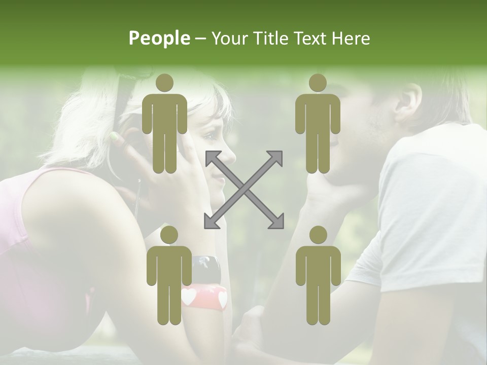 A Man And A Woman Sitting Next To Each Other PowerPoint Template