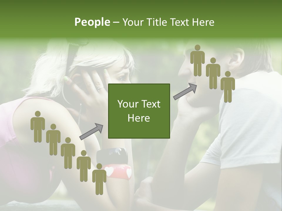 A Man And A Woman Sitting Next To Each Other PowerPoint Template