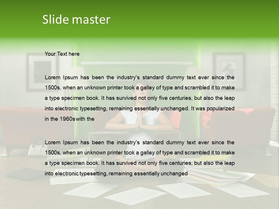 Zen Binder Interior PowerPoint Template