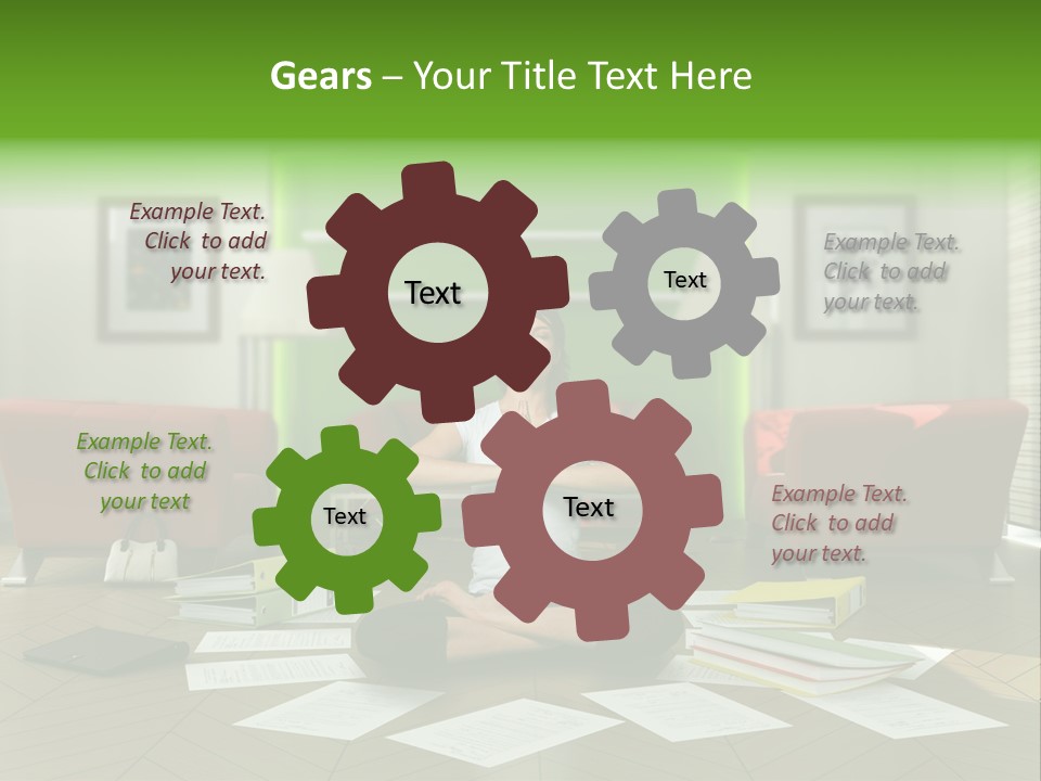 Zen Binder Interior PowerPoint Template