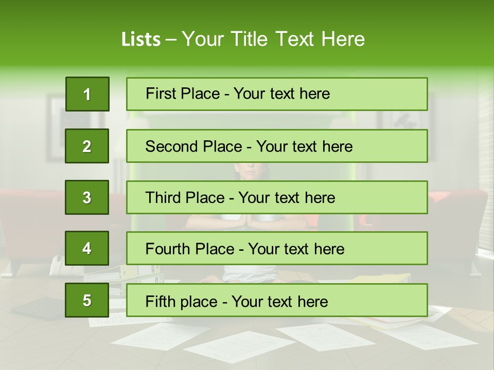 Zen Binder Interior PowerPoint Template