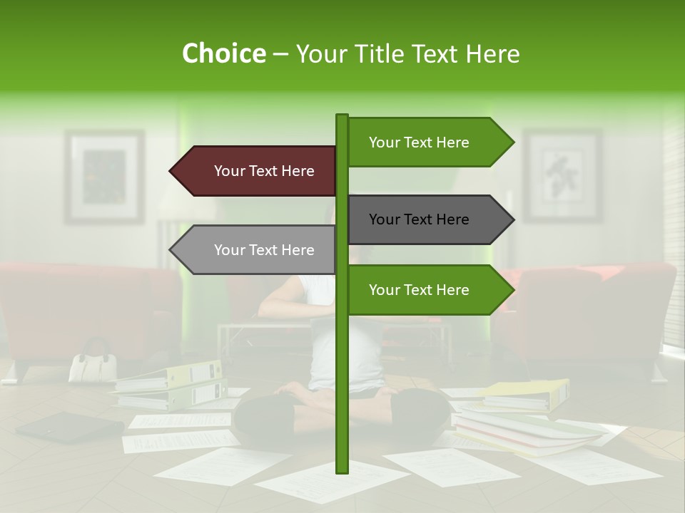 Zen Binder Interior PowerPoint Template