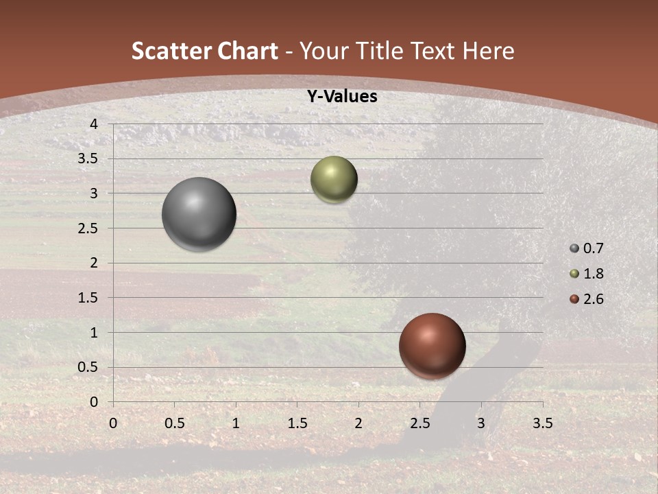 A Tree In A Field With A Mountain In The Background PowerPoint Template