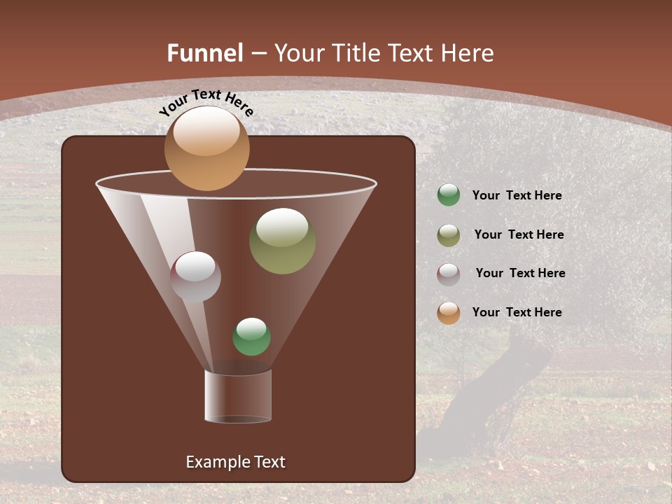 A Tree In A Field With A Mountain In The Background PowerPoint Template