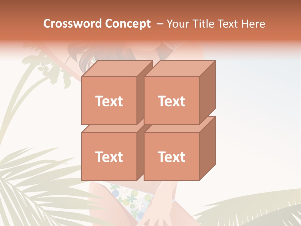 A Woman In A Bikini Is Posing For A Picture PowerPoint Template