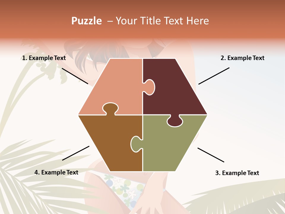 A Woman In A Bikini Is Posing For A Picture PowerPoint Template