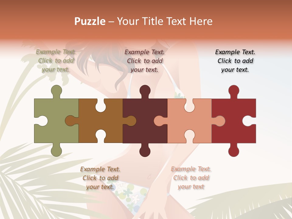 A Woman In A Bikini Is Posing For A Picture PowerPoint Template