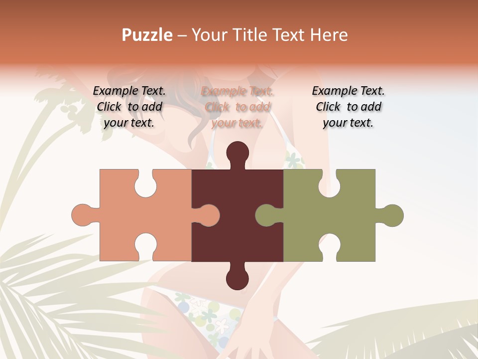 A Woman In A Bikini Is Posing For A Picture PowerPoint Template