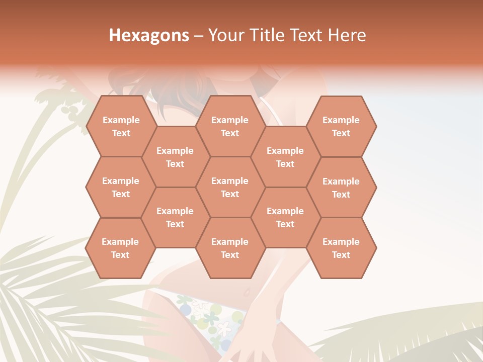 A Woman In A Bikini Is Posing For A Picture PowerPoint Template