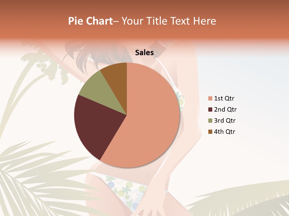 A Woman In A Bikini Is Posing For A Picture PowerPoint Template