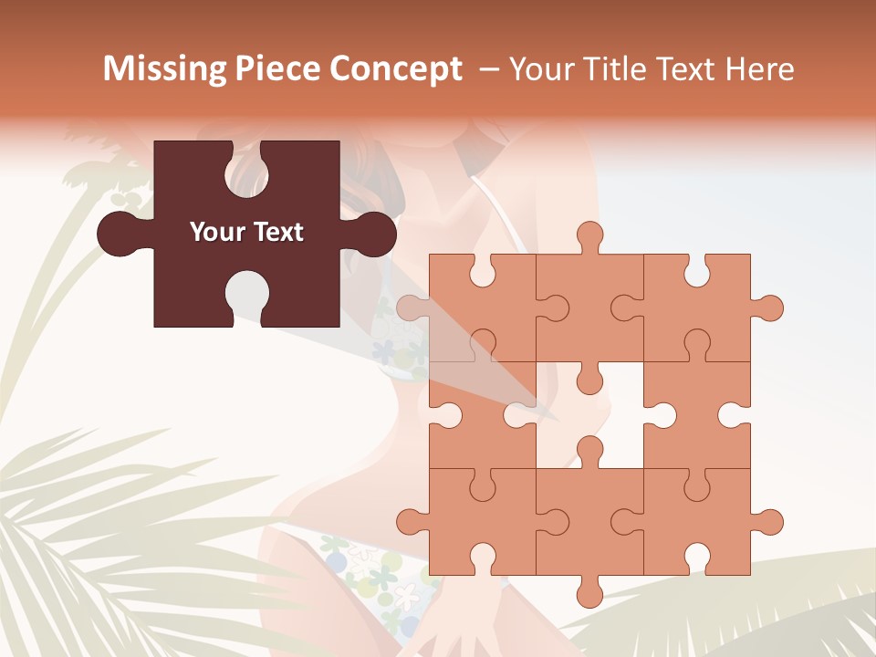 A Woman In A Bikini Is Posing For A Picture PowerPoint Template