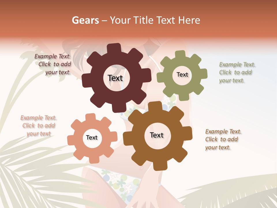 A Woman In A Bikini Is Posing For A Picture PowerPoint Template