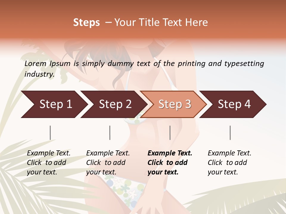 A Woman In A Bikini Is Posing For A Picture PowerPoint Template