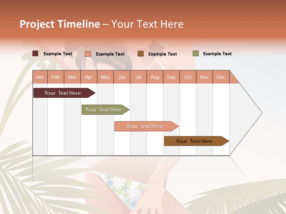 A Woman In A Bikini Is Posing For A Picture PowerPoint Template