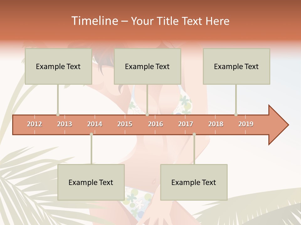 A Woman In A Bikini Is Posing For A Picture PowerPoint Template