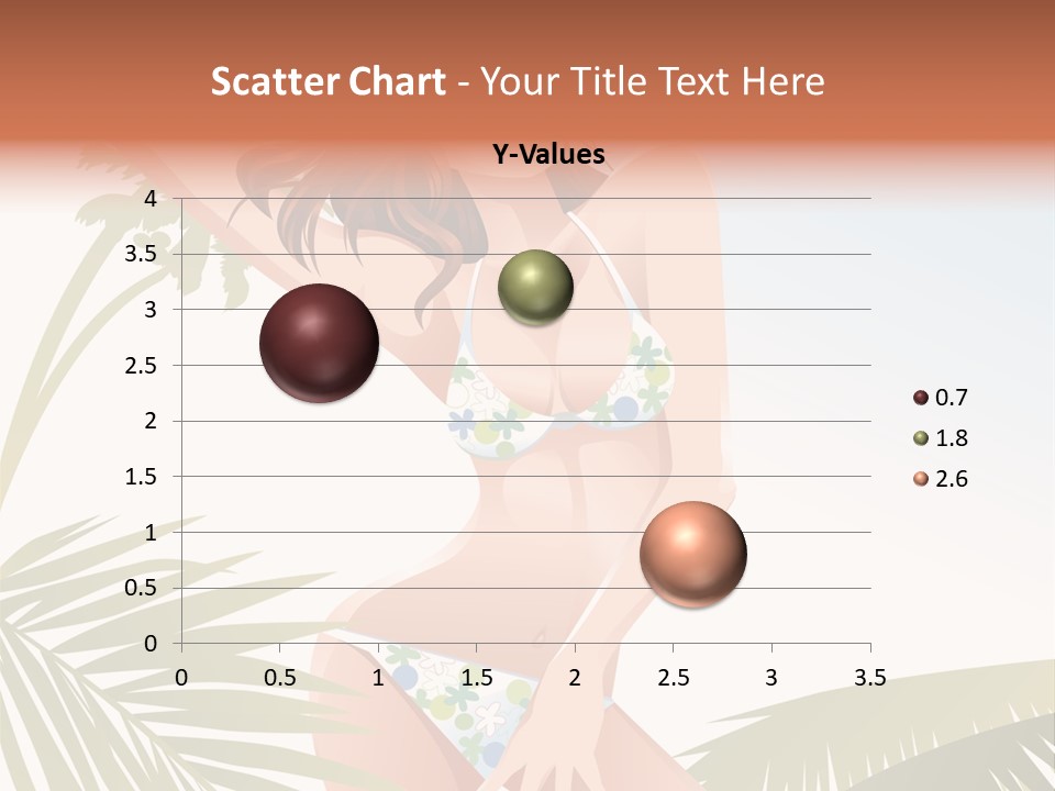 A Woman In A Bikini Is Posing For A Picture PowerPoint Template