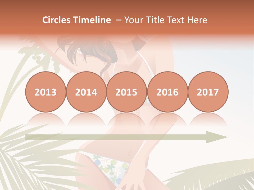 A Woman In A Bikini Is Posing For A Picture PowerPoint Template