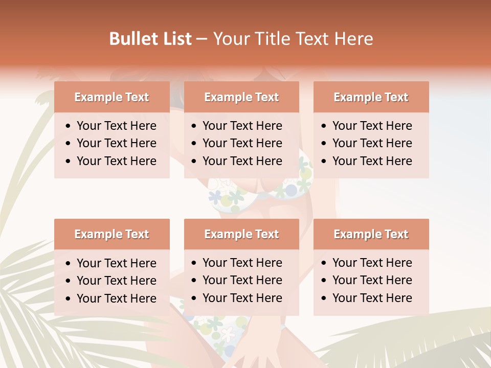 A Woman In A Bikini Is Posing For A Picture PowerPoint Template