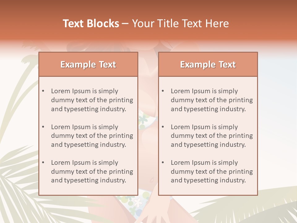 A Woman In A Bikini Is Posing For A Picture PowerPoint Template