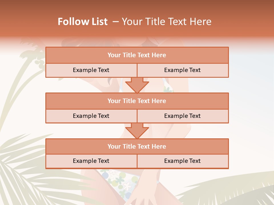 A Woman In A Bikini Is Posing For A Picture PowerPoint Template