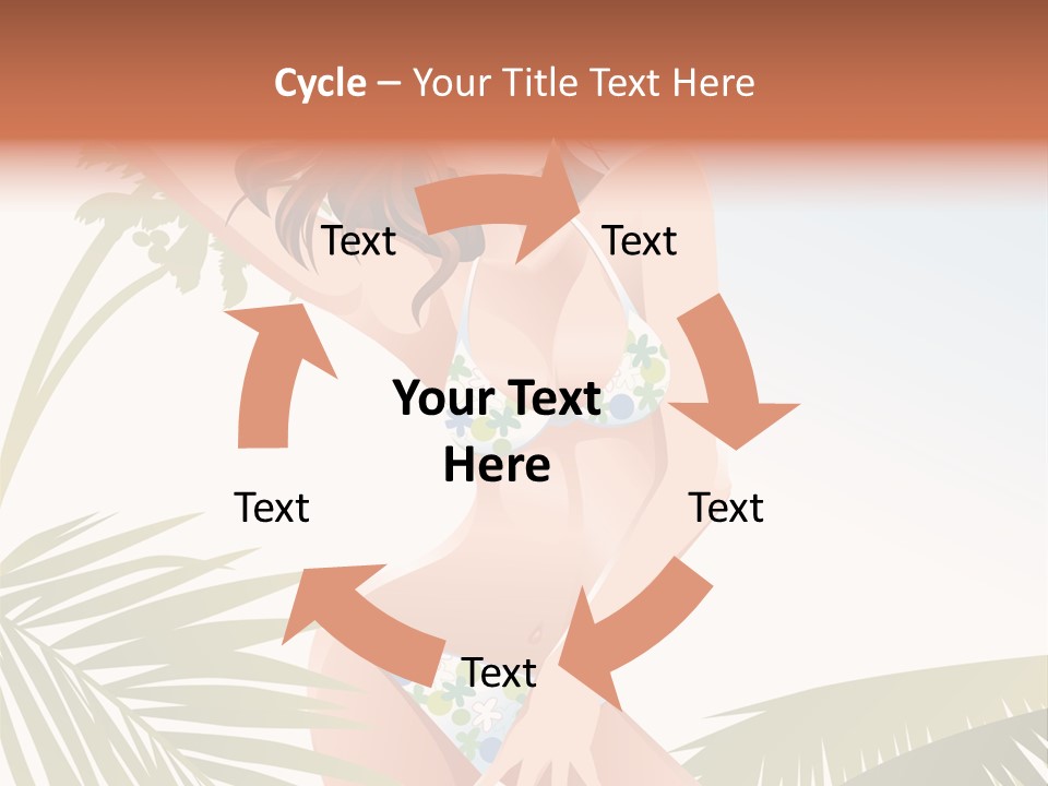 A Woman In A Bikini Is Posing For A Picture PowerPoint Template