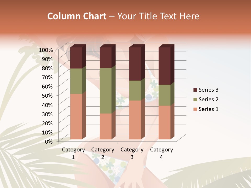 A Woman In A Bikini Is Posing For A Picture PowerPoint Template
