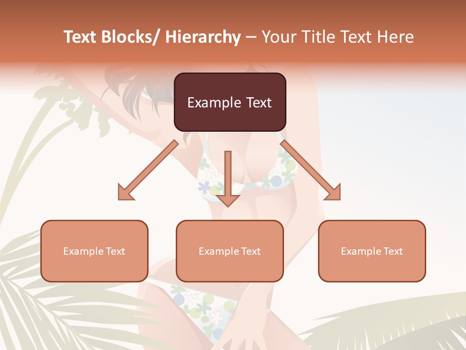 A Woman In A Bikini Is Posing For A Picture PowerPoint Template