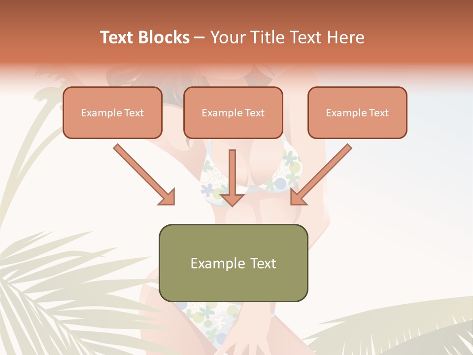 A Woman In A Bikini Is Posing For A Picture PowerPoint Template