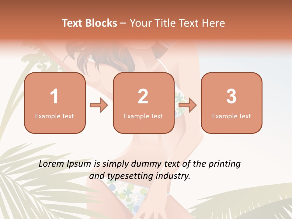 A Woman In A Bikini Is Posing For A Picture PowerPoint Template