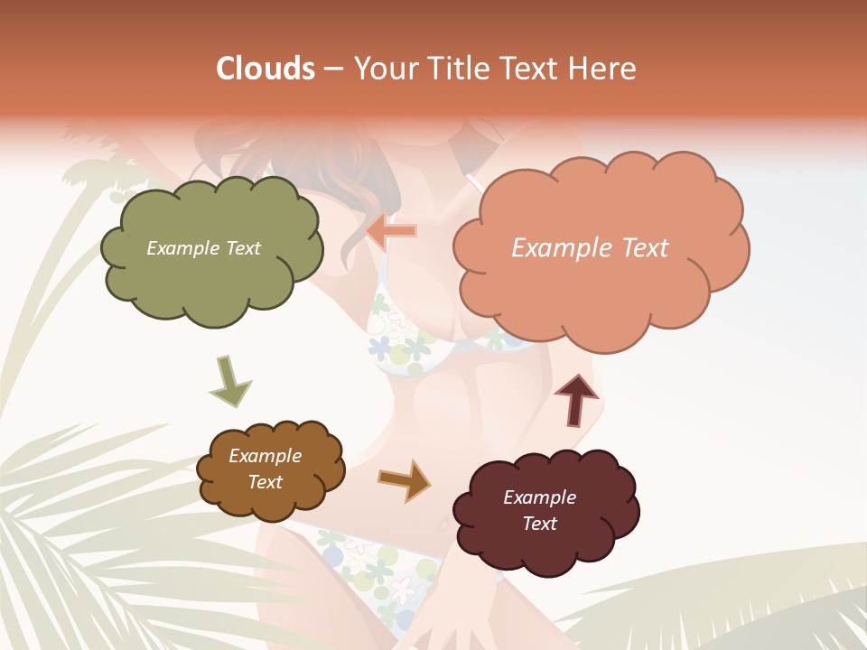 A Woman In A Bikini Is Posing For A Picture PowerPoint Template