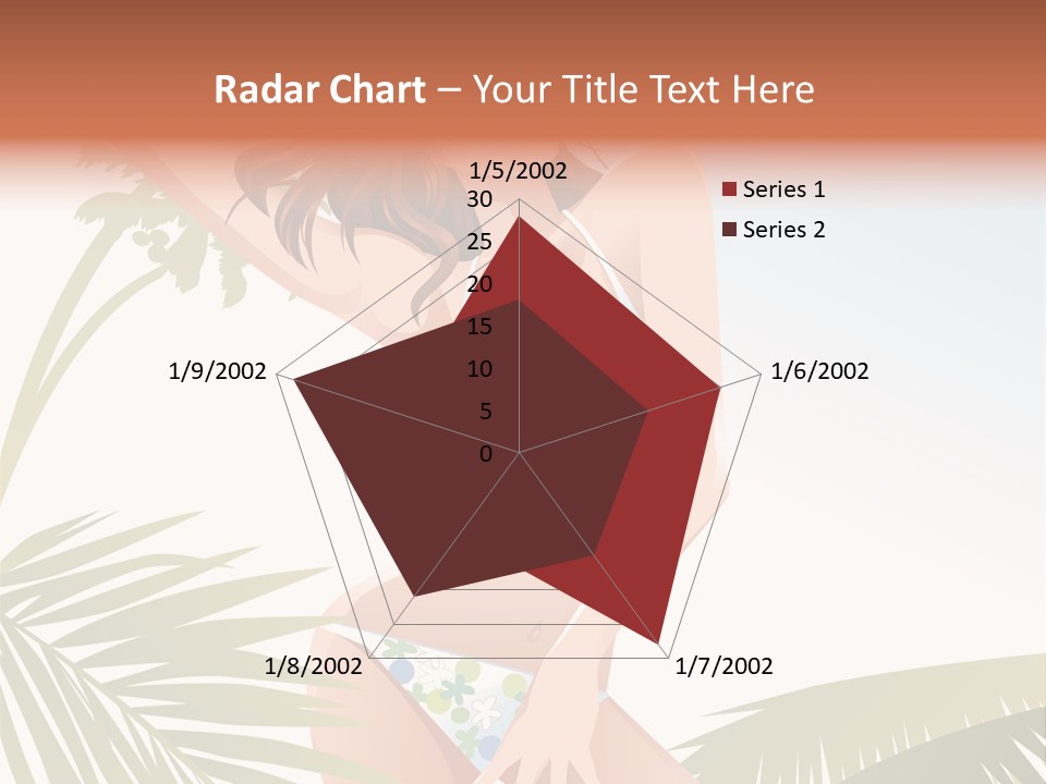 A Woman In A Bikini Is Posing For A Picture PowerPoint Template