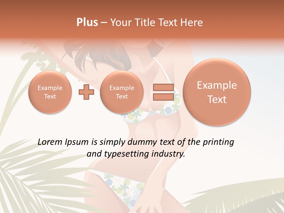 A Woman In A Bikini Is Posing For A Picture PowerPoint Template