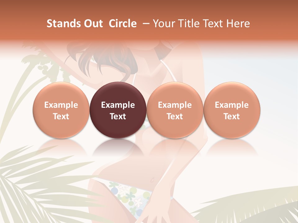A Woman In A Bikini Is Posing For A Picture PowerPoint Template