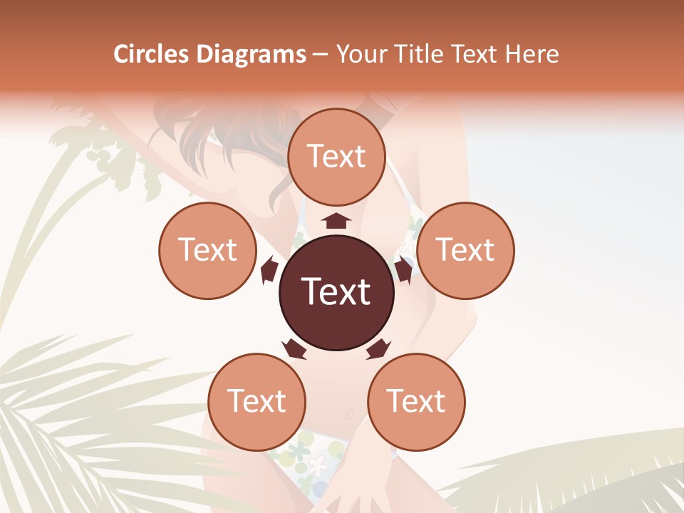 A Woman In A Bikini Is Posing For A Picture PowerPoint Template