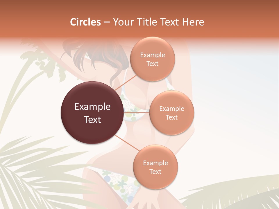 A Woman In A Bikini Is Posing For A Picture PowerPoint Template