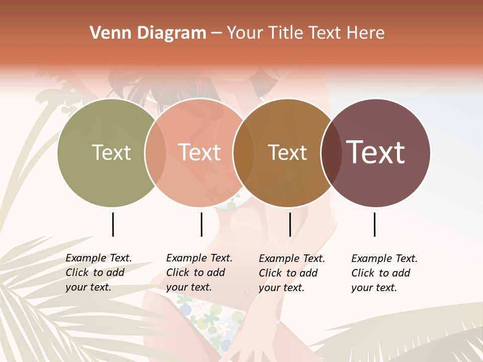 A Woman In A Bikini Is Posing For A Picture PowerPoint Template