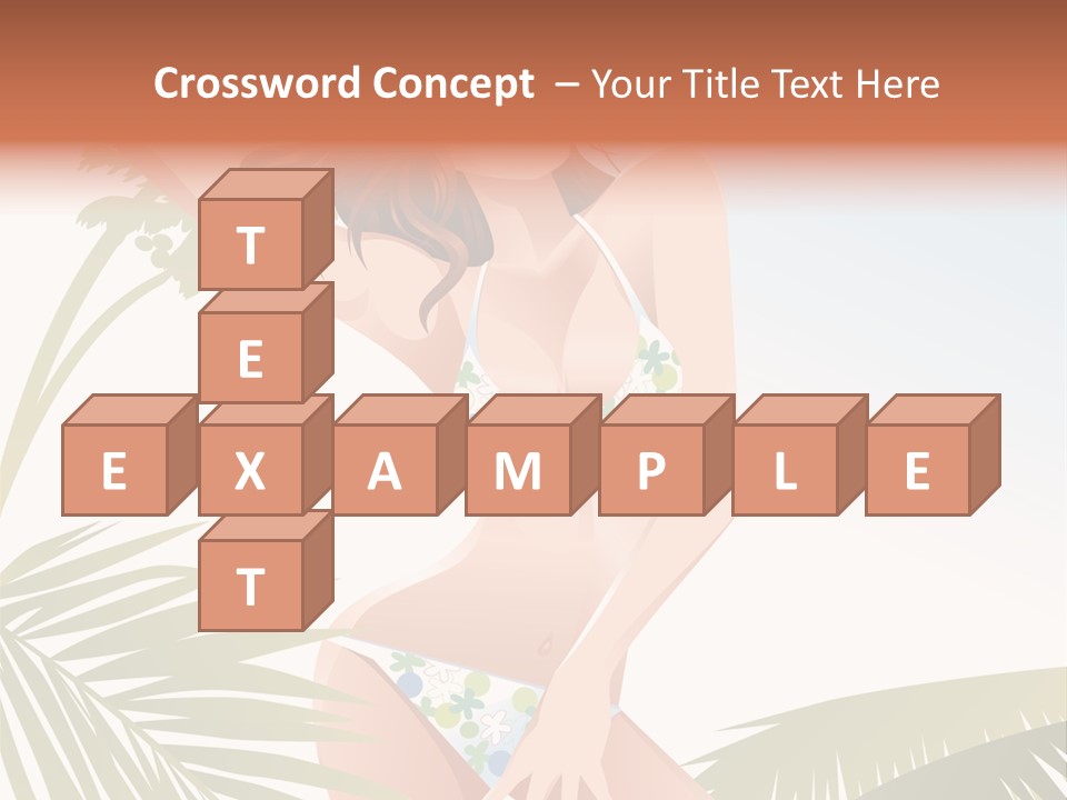 A Woman In A Bikini Is Posing For A Picture PowerPoint Template