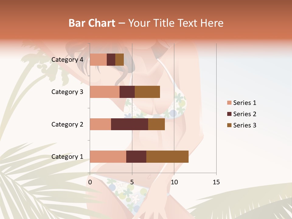 A Woman In A Bikini Is Posing For A Picture PowerPoint Template