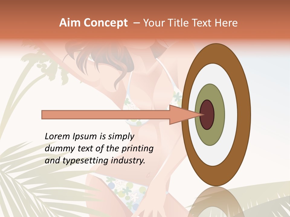 A Woman In A Bikini Is Posing For A Picture PowerPoint Template