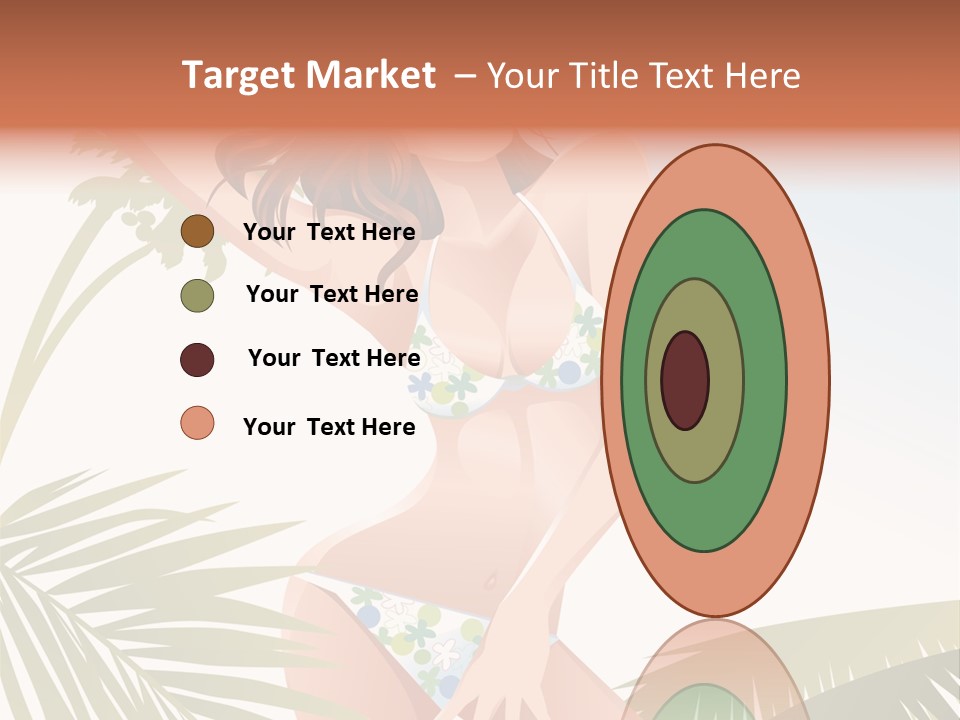 A Woman In A Bikini Is Posing For A Picture PowerPoint Template