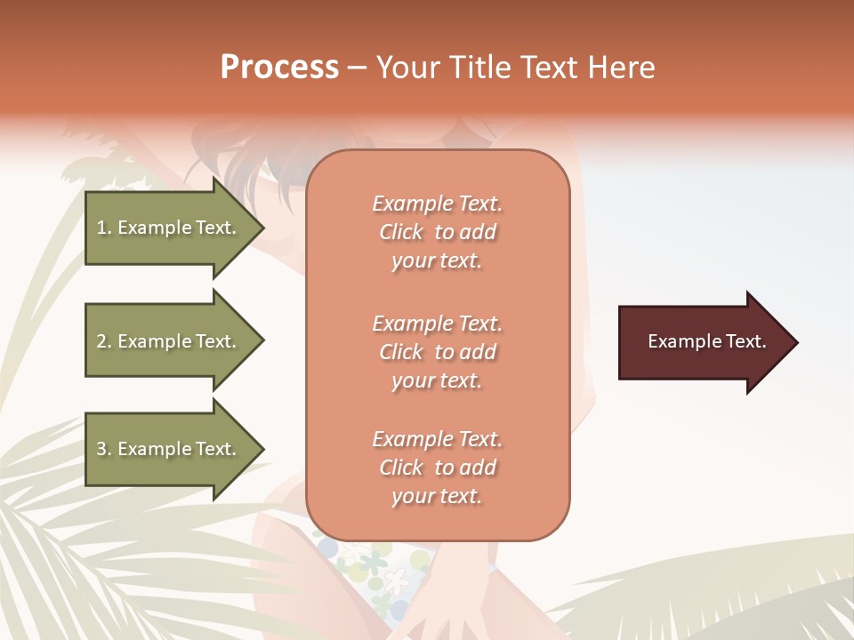 A Woman In A Bikini Is Posing For A Picture PowerPoint Template