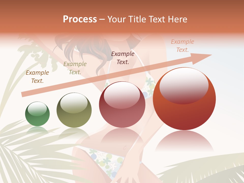 A Woman In A Bikini Is Posing For A Picture PowerPoint Template