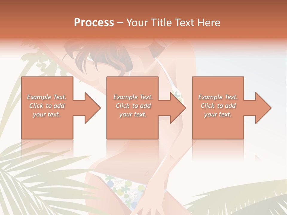 A Woman In A Bikini Is Posing For A Picture PowerPoint Template