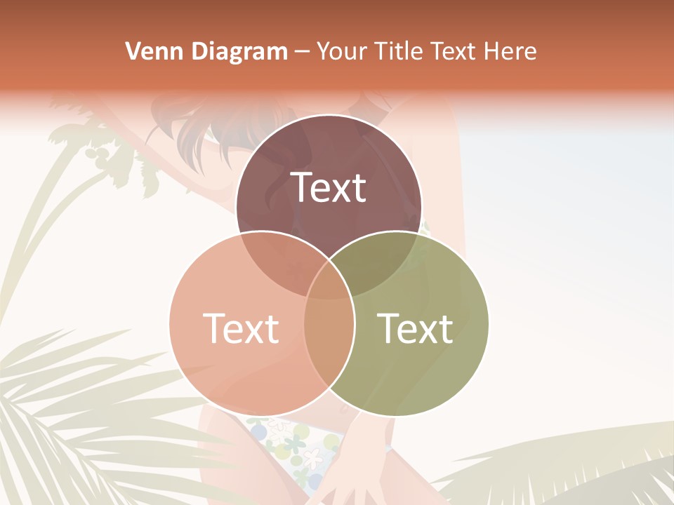 A Woman In A Bikini Is Posing For A Picture PowerPoint Template