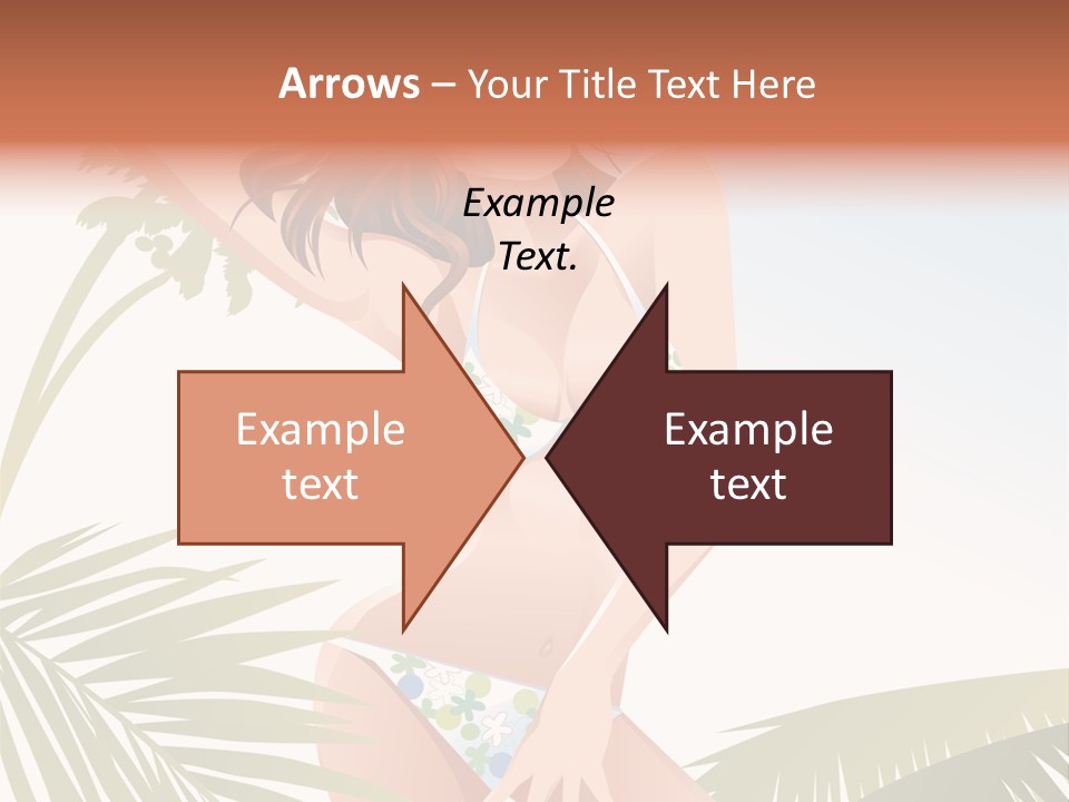 A Woman In A Bikini Is Posing For A Picture PowerPoint Template