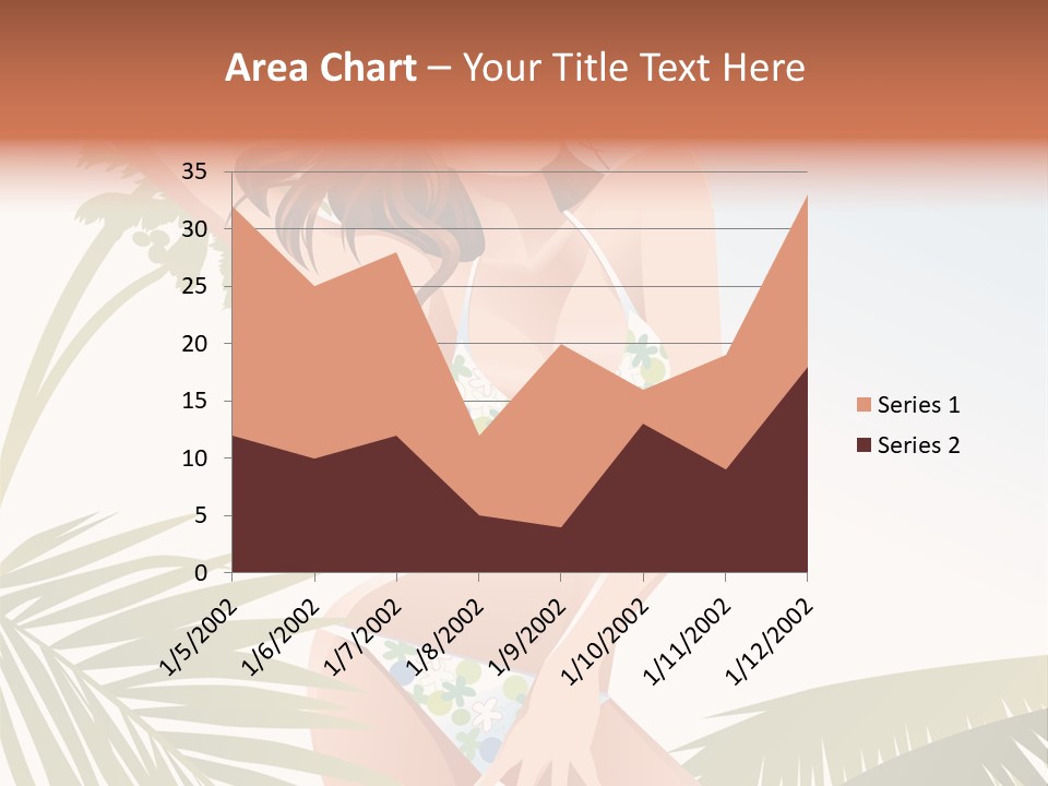 A Woman In A Bikini Is Posing For A Picture PowerPoint Template