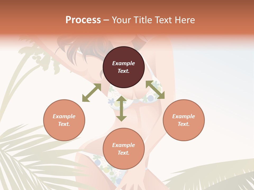 A Woman In A Bikini Is Posing For A Picture PowerPoint Template
