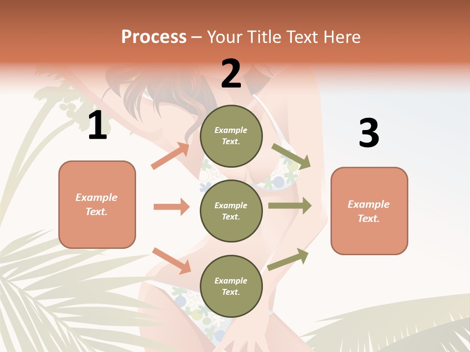 A Woman In A Bikini Is Posing For A Picture PowerPoint Template