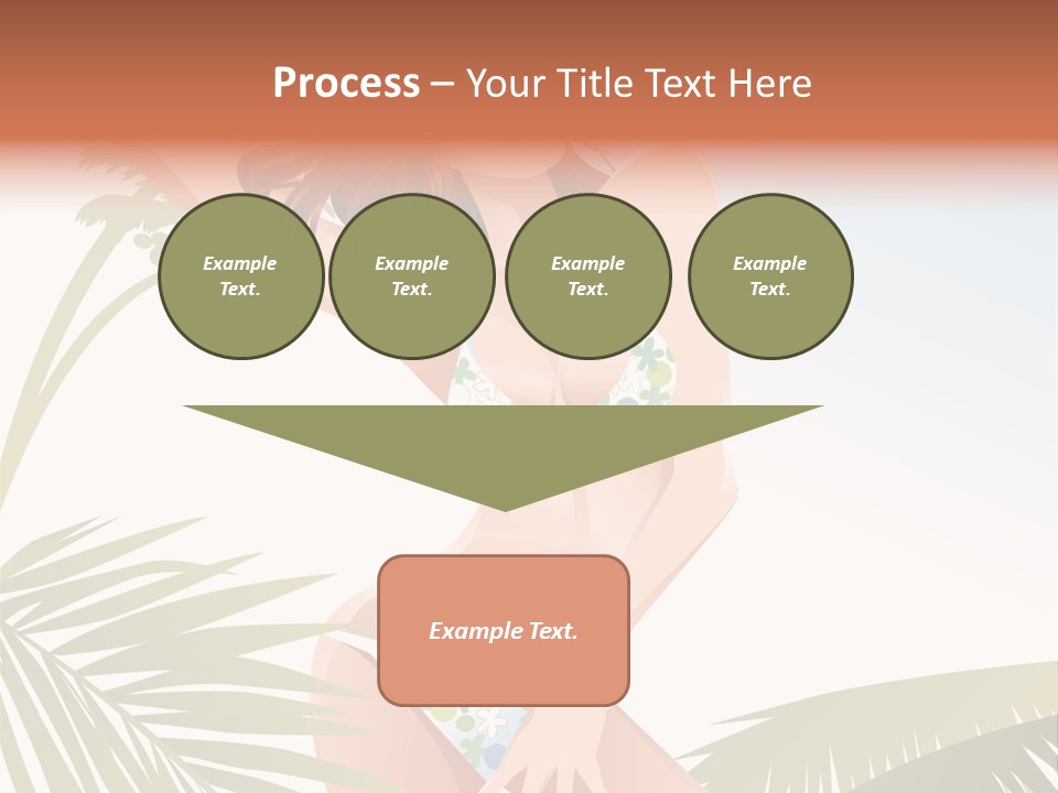 A Woman In A Bikini Is Posing For A Picture PowerPoint Template